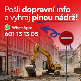 🚗 Dopravní hlídka Hitrádia Zlín: Natankuj plnou zadarmo!