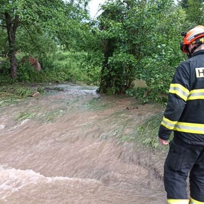 Blesková povodeň zasáhla Valašské Klobouky i Luhačovice