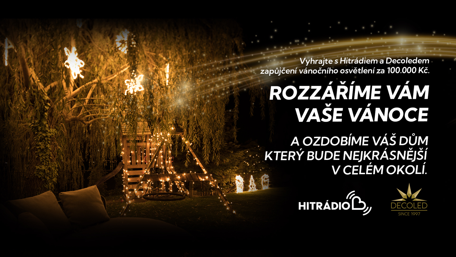 Vyhrajte zapůjčení vánočního osvětlení za 100.000 korun